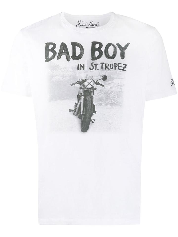 Mc2 Saint Barth Bad Boy In St Tropez Print T-shirt - White