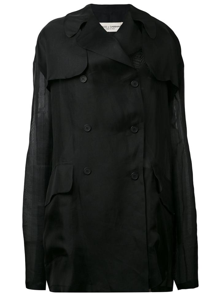 Dolce & Gabbana Vintage Transparent Panel Double Breasted Jacket -