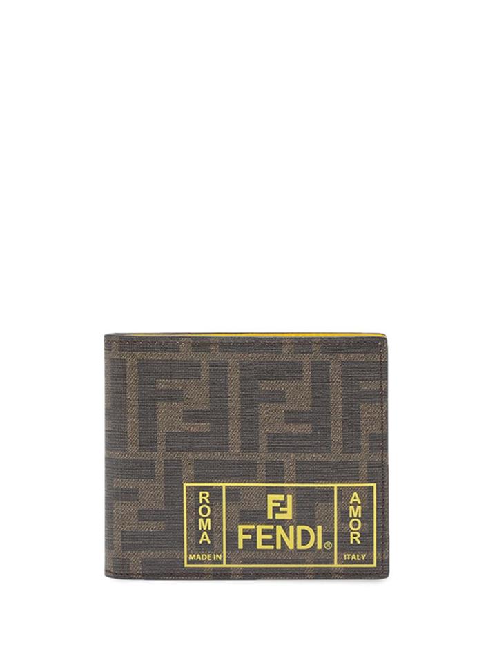 Fendi Ff Billfold Wallet - Brown