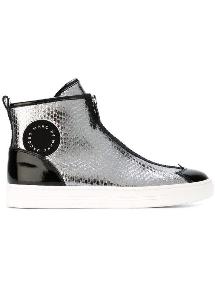 Marc By Marc Jacobs Snakeskin Effect Hi-top Sneakers