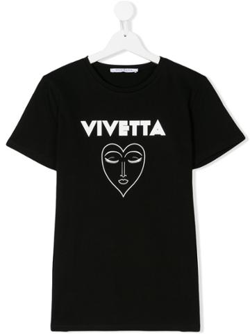 Vivetta Kids Logo Print T-shirt - Black