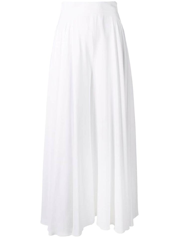 Alexandre Vauthier Wide Twill Trousers - White