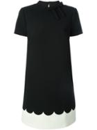 Red Valentino Scalloped Detail Shift Dress