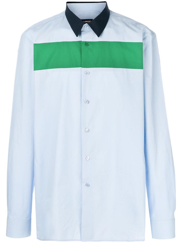 Raf Simons Stripe Detail Shirt - Blue