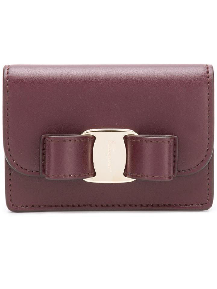 Salvatore Ferragamo Bow Detailed Purse - Red