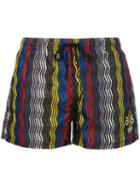 Fendi - Zig-zag Print Swim Shorts - Men - Polyester - 50, Black, Polyester