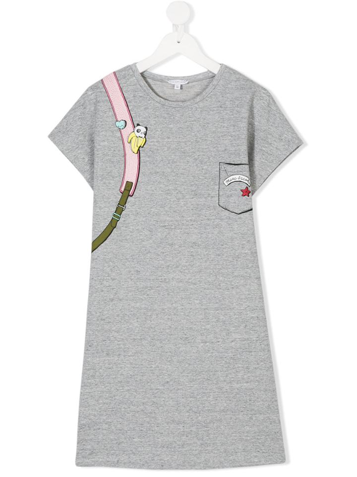 Little Marc Jacobs Printed T-shirt Dress - Grey
