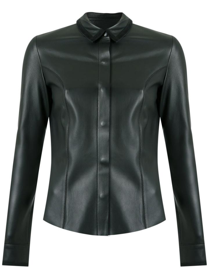 Talie Nk Leather Shirt, Women's, Size: 38, Black, Leather