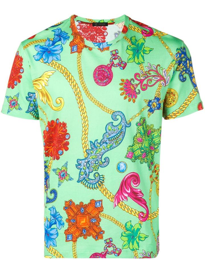 Versace Baroque Print T-shirt - Green