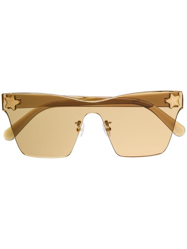 Stella Mccartney Eyewear Star Studded Sunglasses - Neutrals