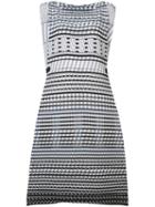 Issey Miyake - Tribal Print Sleeveless Dress - Women - Polyester - 2, White, Polyester