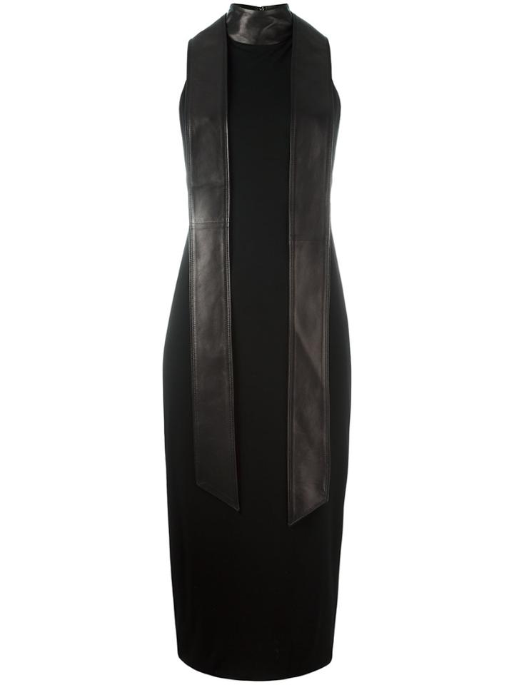 Tom Ford Fitted Leather Choker Dress - Black
