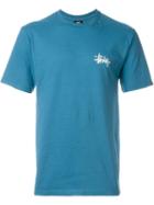 Stussy Basic Logo T-shirt, Men's, Size: L, Blue, Cotton