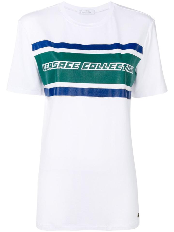 Versace Collection Logo Band T-shirt - White