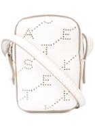 Stella Mccartney Perforated Logo Shoulder Bag - White