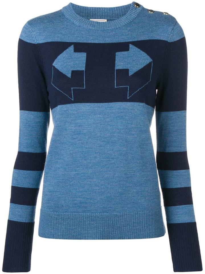 Temperley London Aggie Intarsia Sweater - Blue