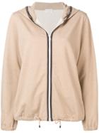 Brunello Cucinelli Hooded Zipped Jacket - Neutrals