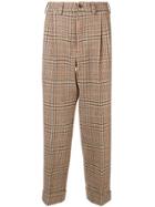 Gucci Plaid Tailored Trousers - Brown