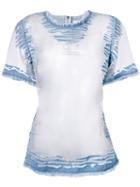 Diesel - Fray Detail Top - Women - Cotton/nylon - Xs, Blue, Cotton/nylon