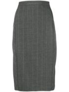 Blumarine Striped Pencil Skirt - Grey