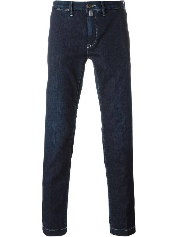 Jacob Cohen Denim Chinos, Men's, Size: 35, Blue, Cotton/polyester/spandex/elastane