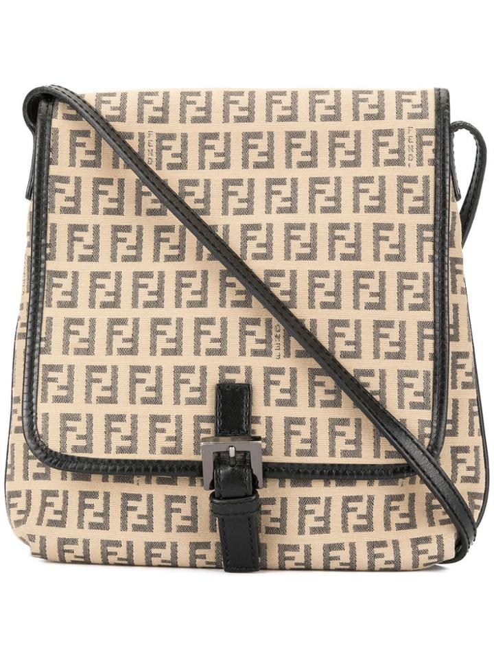 Fendi Vintage Zucchino Pattern Shoulder Bag - Neutrals