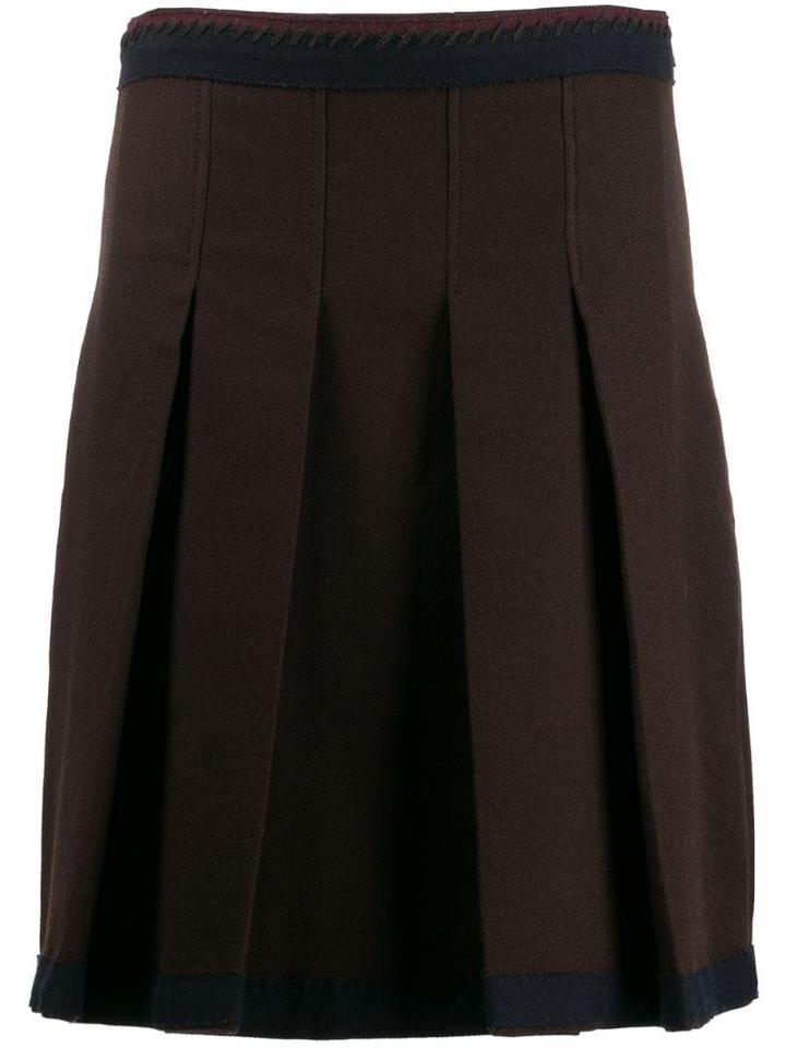 Prada Pre-owned '1990s Pleated Skirt - Brown
