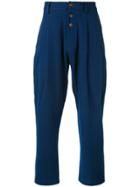 Three Animals Slouched Chino Trousers - Blue