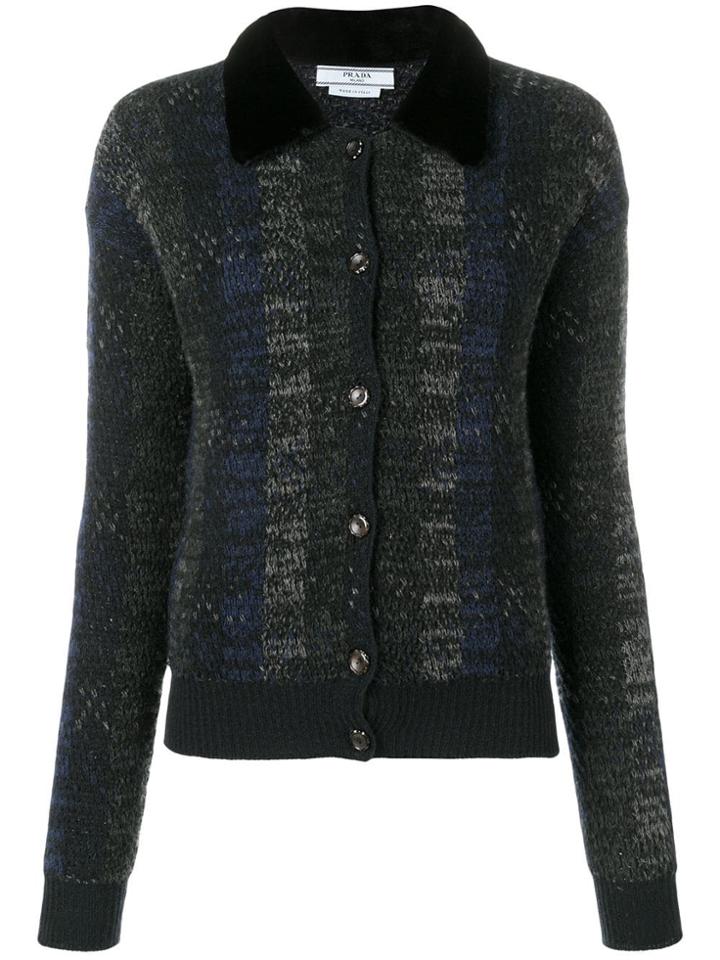 Prada Pre-owned 2000's Knitted Jacket - Blue