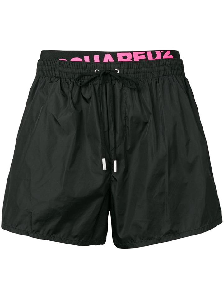 Dsquared2 Logo Band Swim Shorts - Black