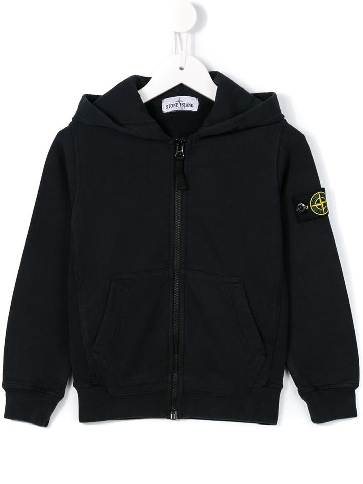 Stone Island Kids Zipped Hoodie, Toddler Boy's, Size: 2 Yrs, Blue