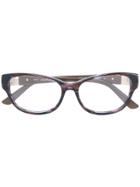 Swarovski Eyewear Cat-eye Frame Glasses - Brown