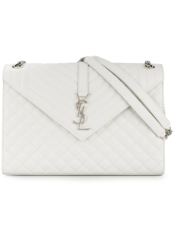 Saint Laurent Loulou Chain Bag - White