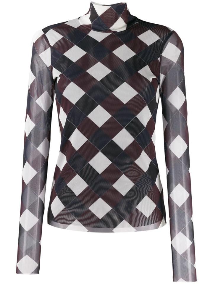 Baum Und Pferdgarten Checked Print Top - Black