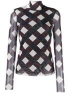 Baum Und Pferdgarten Checked Print Top - Black