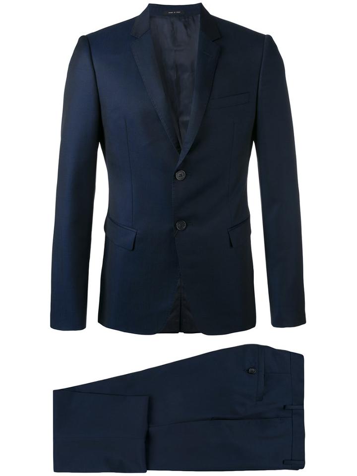 Emporio Armani - Two Piece Suit - Men - Cupro/wool/virgin Wool - 54, Blue, Cupro/wool/virgin Wool