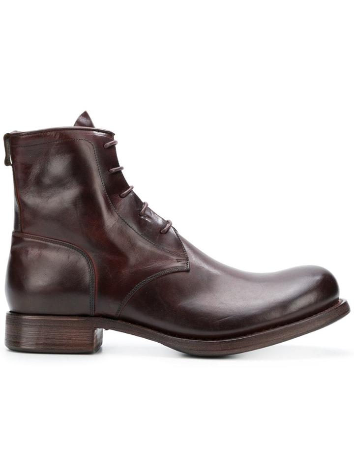 Carpe Diem Lace-up Ankle Boots - Brown