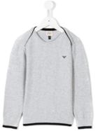 Armani Junior Crew Neck Jumper, Boy's, Size: 10 Yrs, Grey
