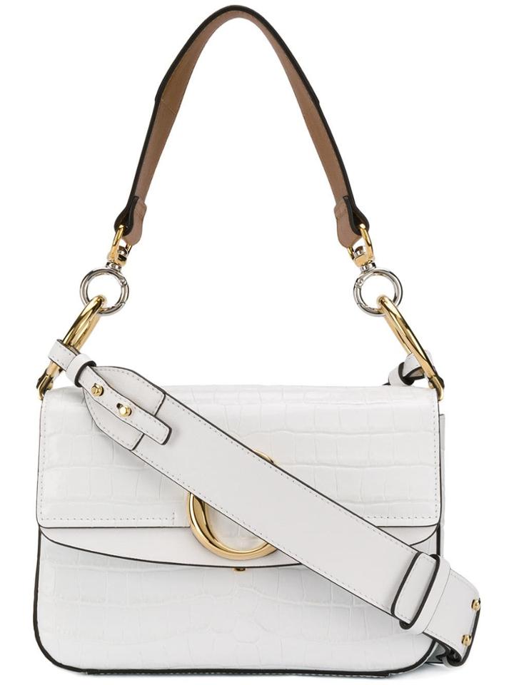 Chloé C Double Shoulder Bag - White