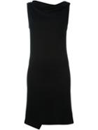 Ann Demeulemeester Draped Neckline Dress, Women's, Size: 38, Black, Cotton/rayon