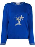 Giada Benincasa Embroidered Knitted Jumper - Blue