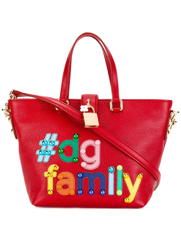 Dolce & Gabbana Dolce Shopper Tote, Women's, Red, Calf Leather/metal/cotton