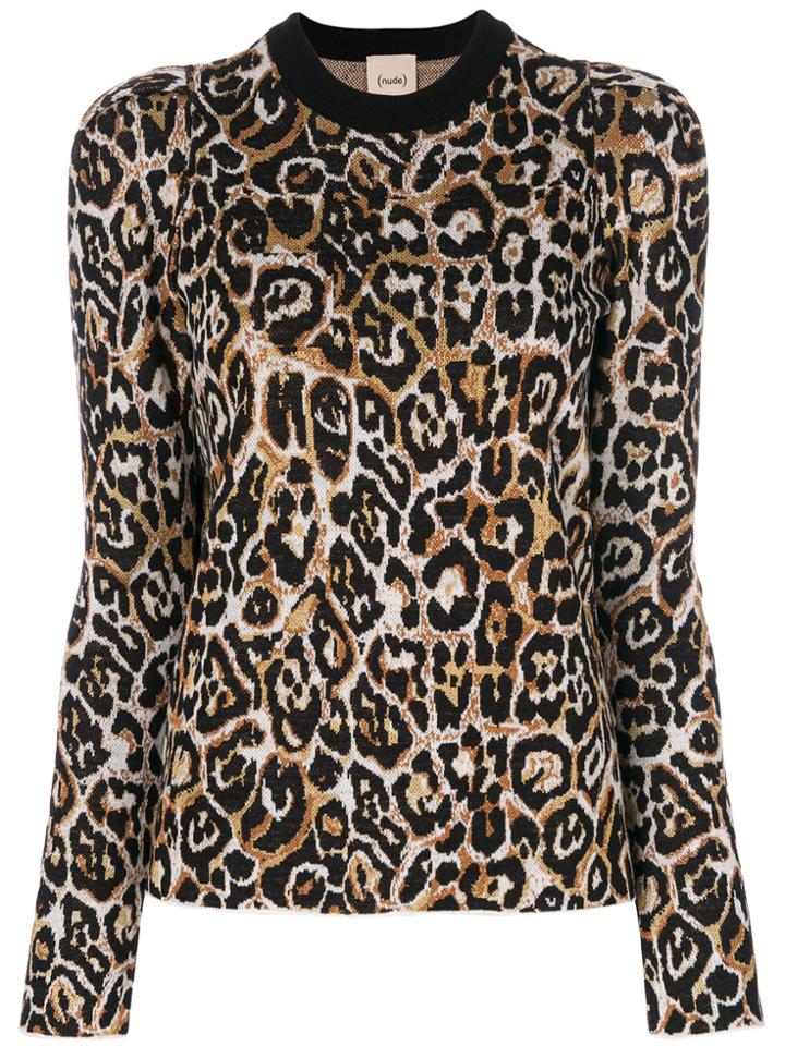 Nude Shoulder Pad Jumper - Black