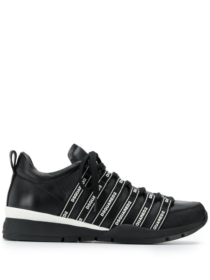 Dsquared2 Logo Stripe Sneakers - Black