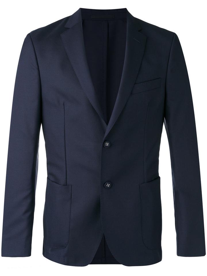 Officine Generale - Two-button Blazer - Men - Cotton/viscose/wool - 52, Blue, Cotton/viscose/wool