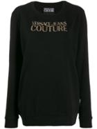 Versace Jeans Couture Long Logo Jumper - Black