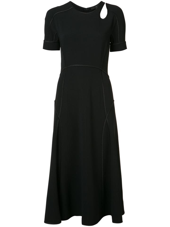 Alexander Wang - Raised Seam A-line Dress - Women - Spandex/elastane/acetate/viscose - 8, Black, Spandex/elastane/acetate/viscose