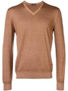 Fay V-neck Sweater - Brown