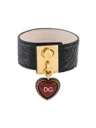 Dolce & Gabbana Heart Locket Cuff Bracelet - Black