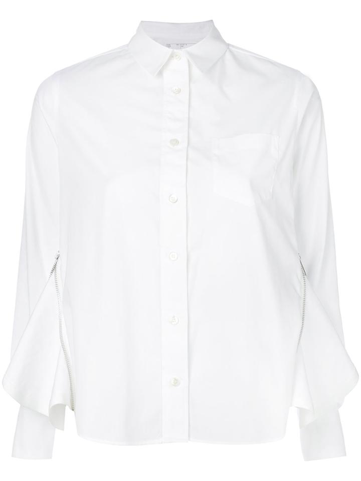 Sacai Waved Vent Shirt - White